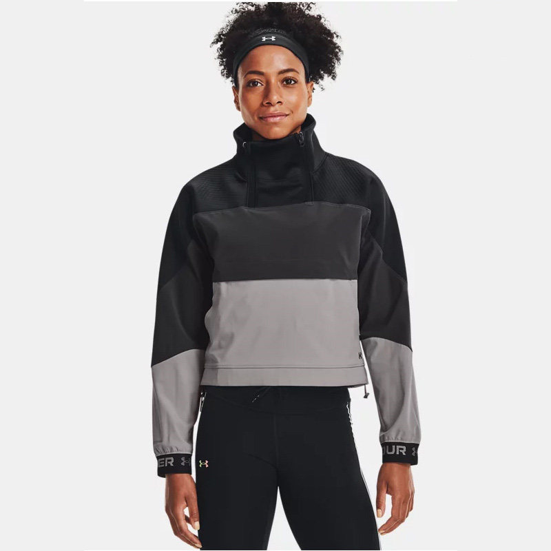 安德玛正品UA RECOVER女子立领健身训练运动服套头衫上衣1357478