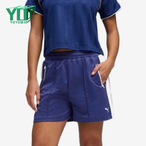 Puma/彪马正品RelaxedPintuckShorts女经典蓝白色短裤636868-49