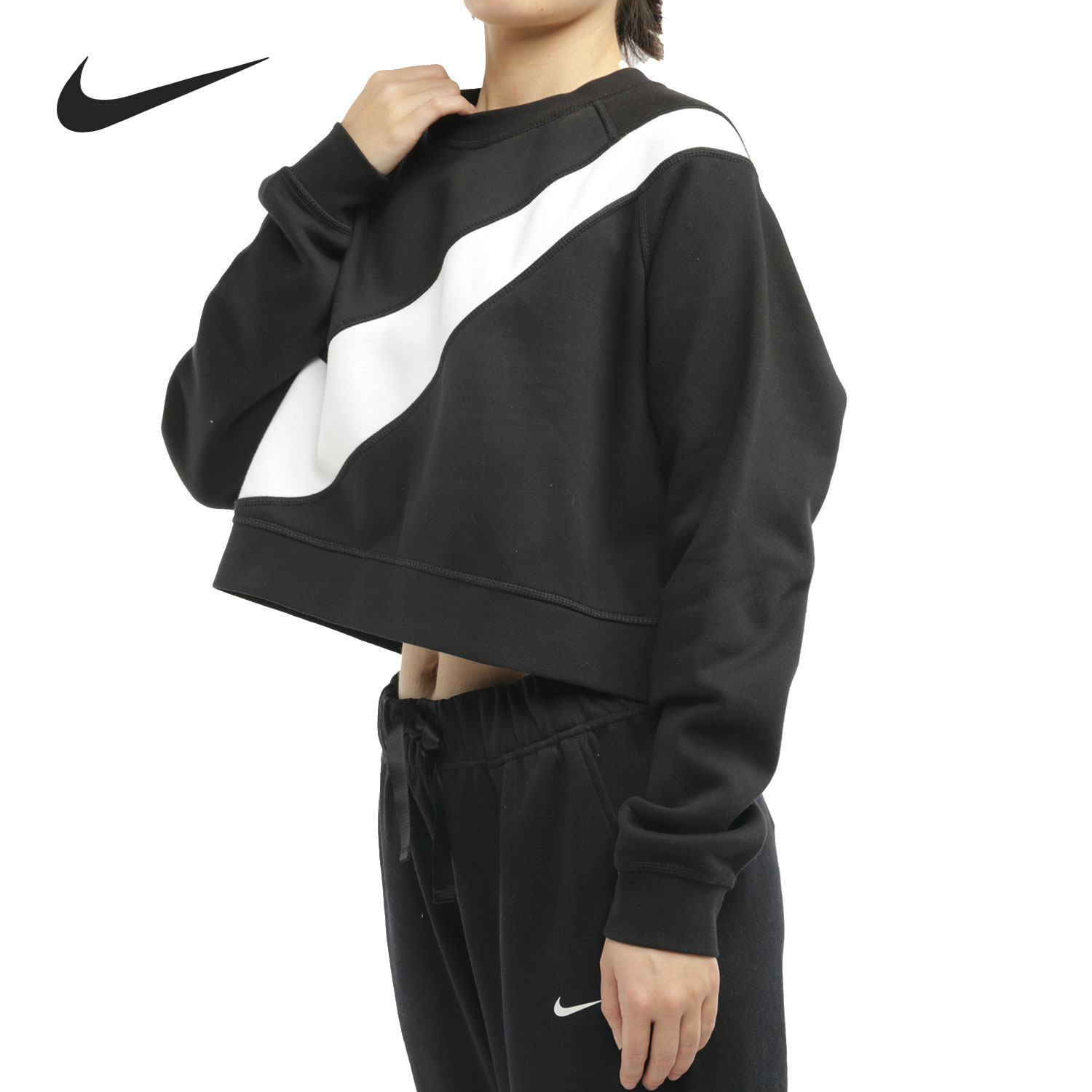 Nike/耐克正品当季新款女子起绒圆领长袖高腰上衣套头衫BV3934