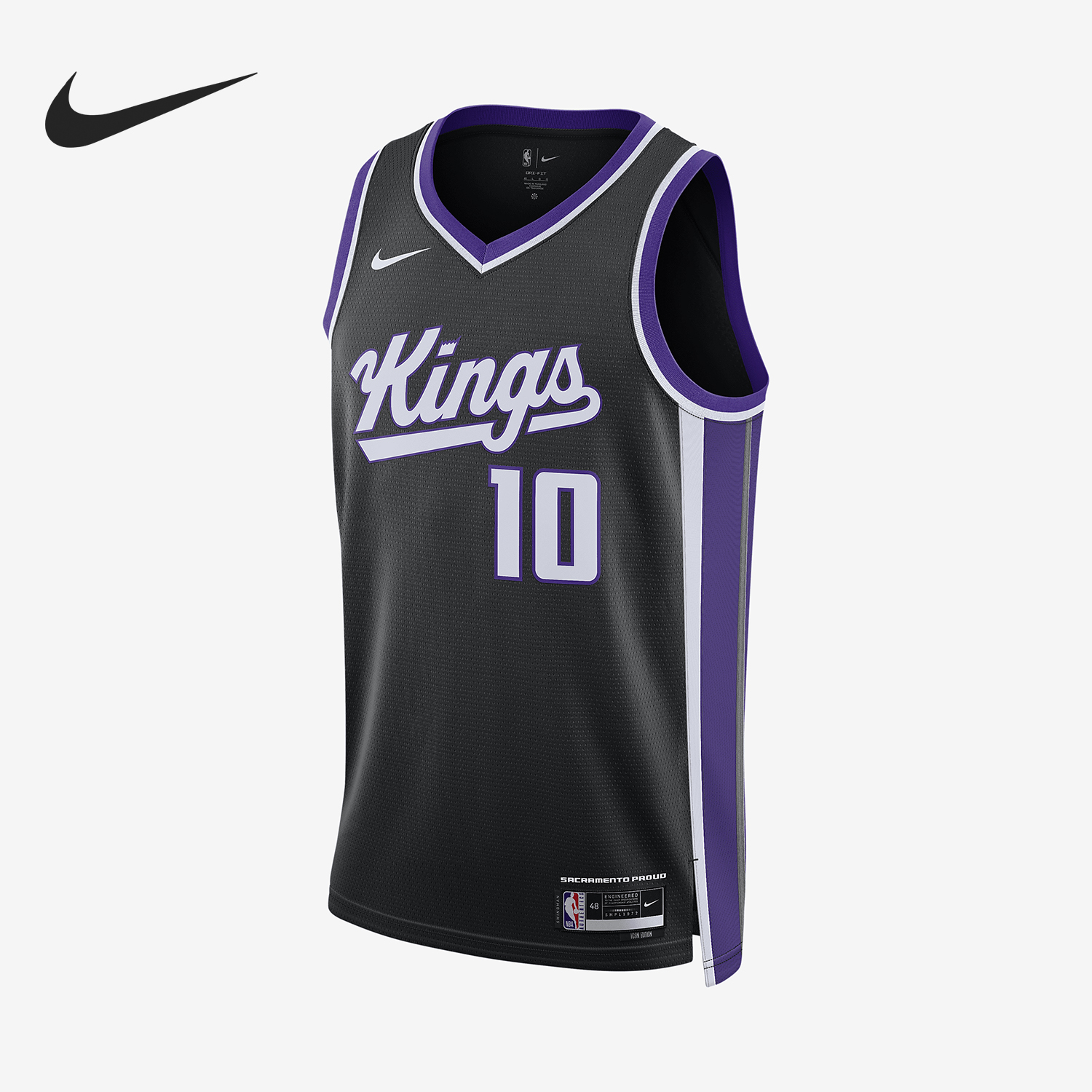 Nike/耐克 正品萨克拉门托国王队NBA男士篮球球衣DX8621-011