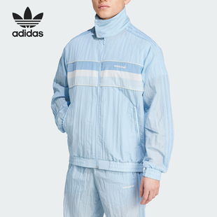 复古条纹拉链休闲外套JC6518 三叶草男士 Adidas 阿迪达斯正品