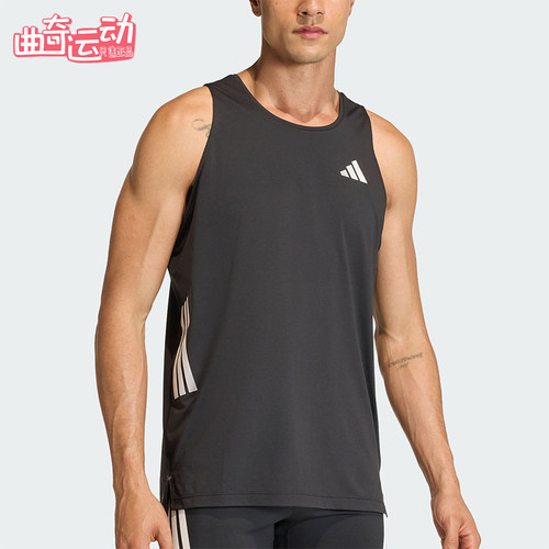 Adidas/阿迪达斯正品夏季男士透气日常跑步运动圆领背心T恤JZ6544