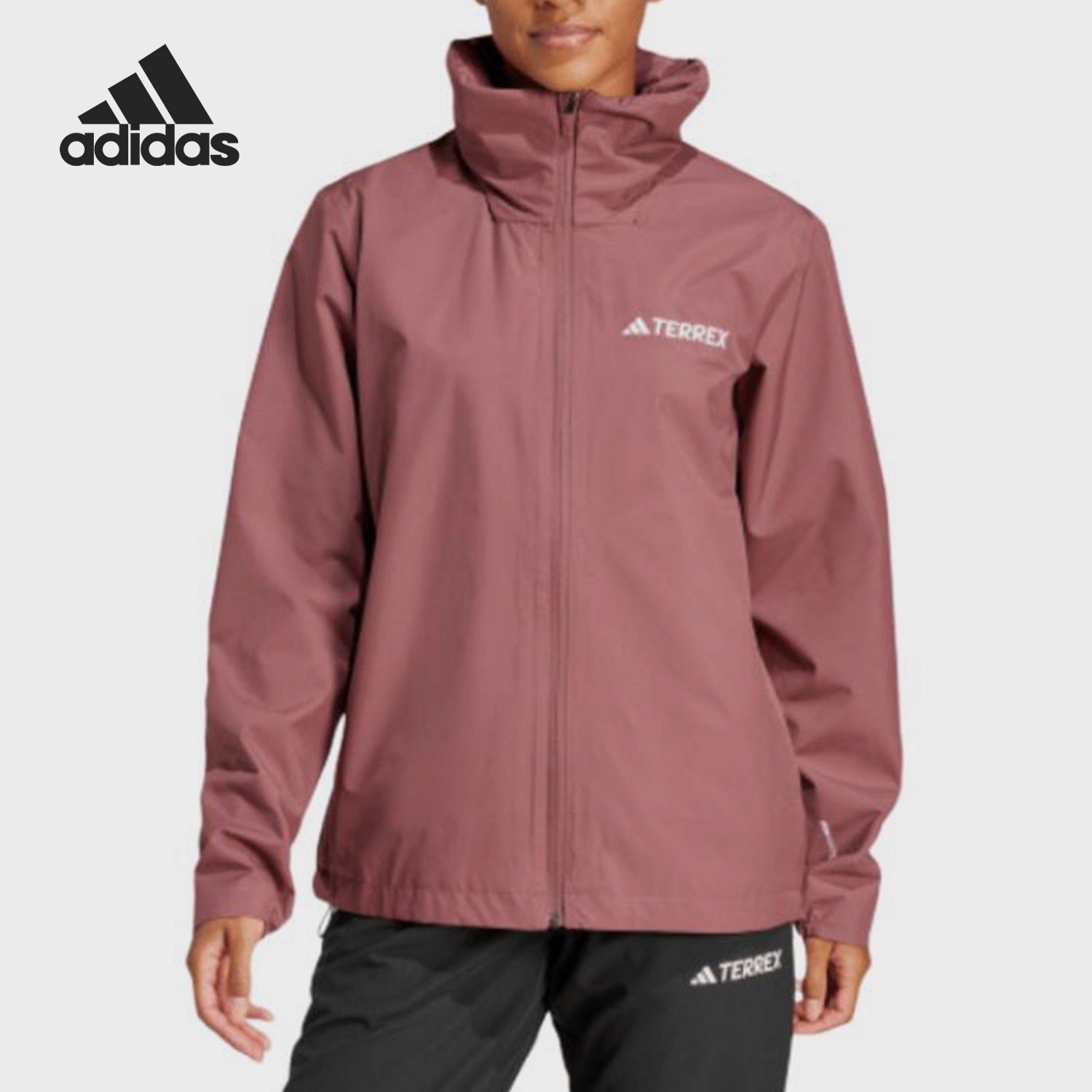 Adidas/阿迪达斯正品2025新款女士梭织连帽夹克外套JM8703