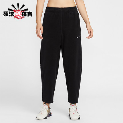 Nike/耐克正品One Therma-FIT女士透气中腰摇粒绒长裤HV3708-010