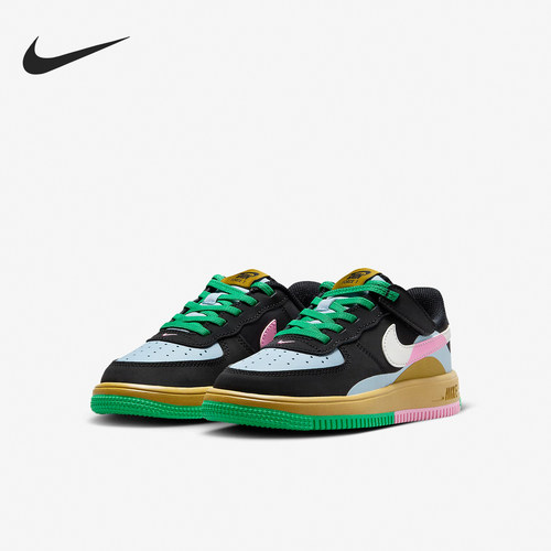 Nike/耐克正品FORCE 1 EASYON儿童魔术贴休闲鞋FN0410-001