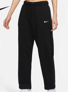 Nike/耐克正品女子中腰宽松柔软加绒保暖运动长裤 DO7574-010