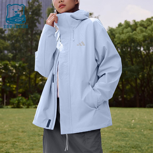 Adidas/阿迪达斯正品2025秋季款男女日常保暖运动连帽外套KF9397