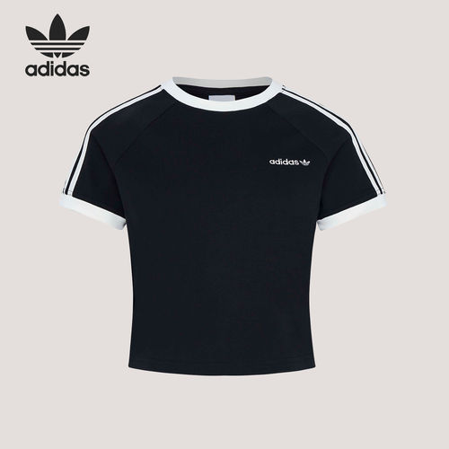 Adidas/阿迪达斯正品三叶草女士短款运动修身短袖T恤KX7969