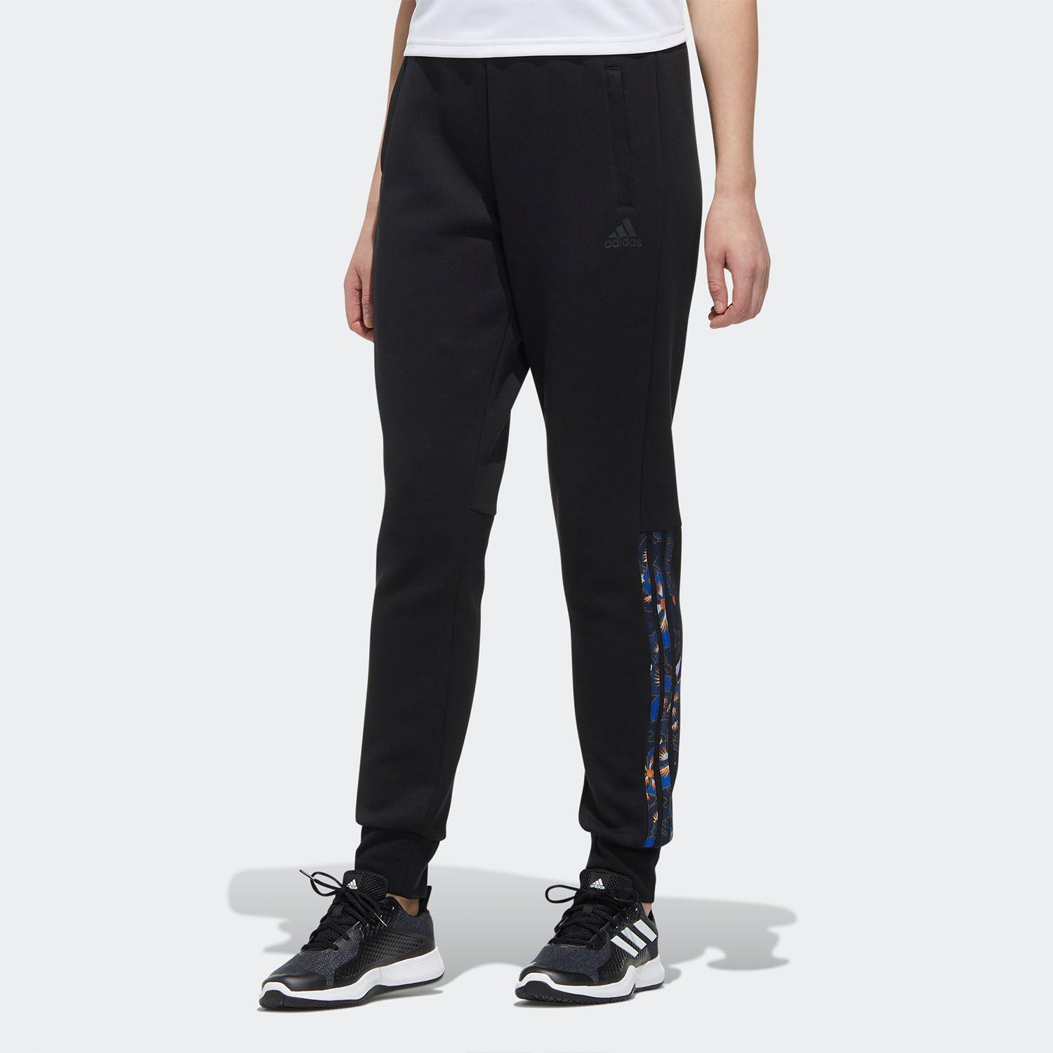 阿迪达斯休闲运动针织长裤