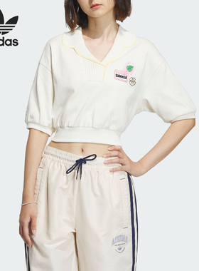 Adidas/阿迪达斯正品三叶草女士时尚运动短袖POLO衫IW6299