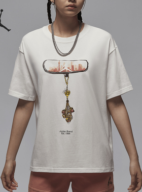 Nike/耐克正品JORDAN女士运动宽松休闲圆领短袖HF2865-133