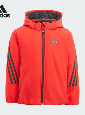 Adidas/阿迪达斯正品冬季新款小童梭织保暖休闲棉服IJ7291