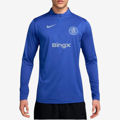 Nike耐克正品球衣修身半拉链字母立领长袖场训服足球HM3596-481