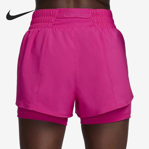 Nike/耐克正品2025女士二合一梭织印花跑步短裤DX6013-615