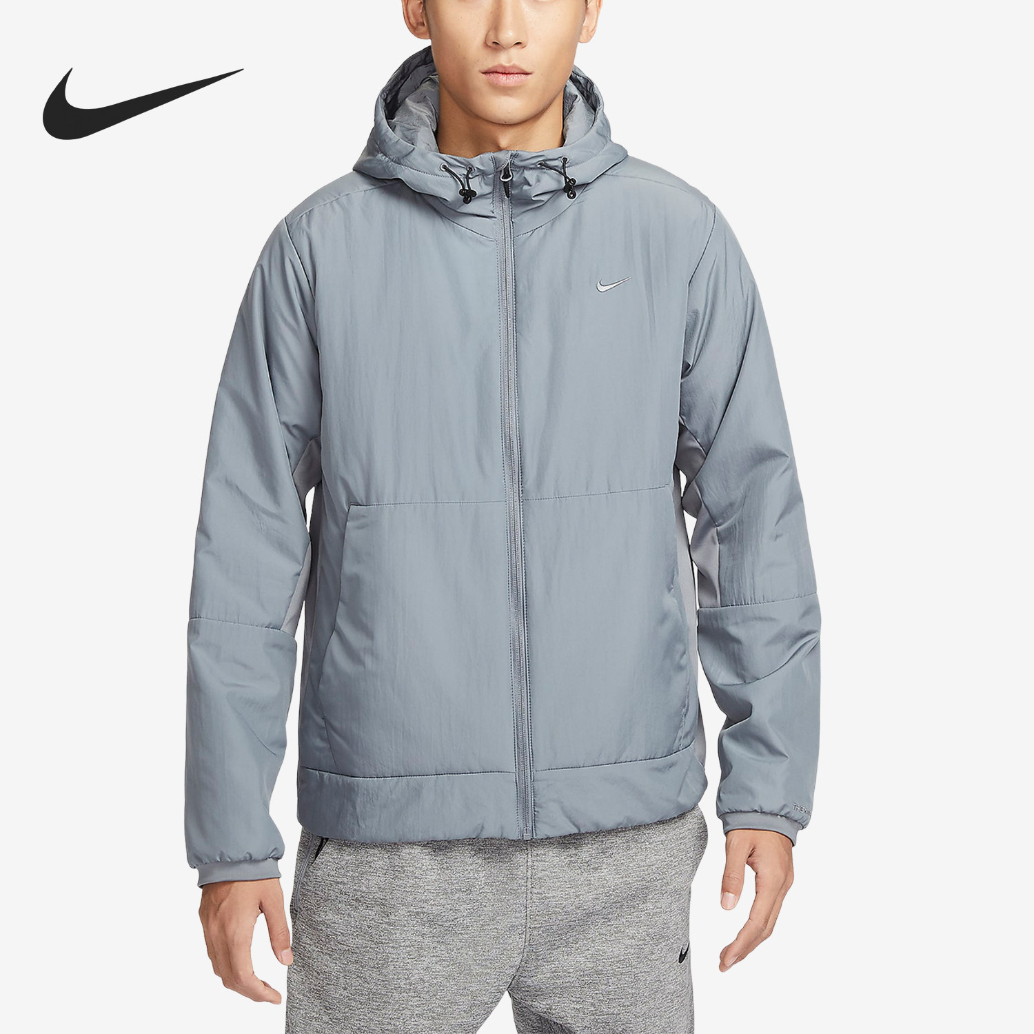 Nike/耐克正品冬季男士保暖休闲连帽宽松棉服外套FB7545-084
