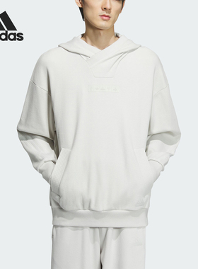 Adidas/阿迪达斯正品2024新款男士动休闲连帽套头卫衣IY0696
