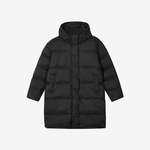 Skechers/斯凯奇正品冬季款女士简约日常梭织长款羽绒服L424W182