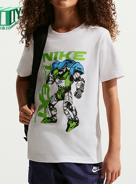 Nike/耐克正品2026年大童日常休闲简约经典运动短袖T恤IQ1064-100