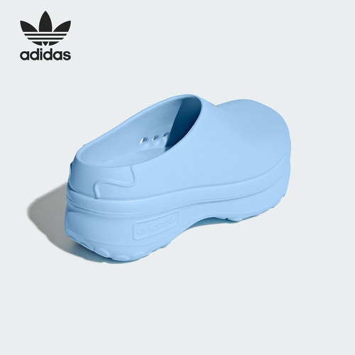 Adidas/阿迪达斯正品三叶草女士厚底耐磨时尚休闲拖鞋JR8820