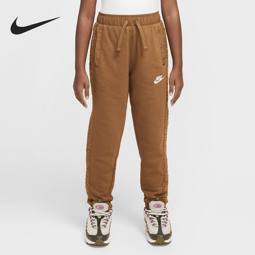 Nike/耐克正品2024冬季新款大童复古针织束脚长裤HQ4884-281