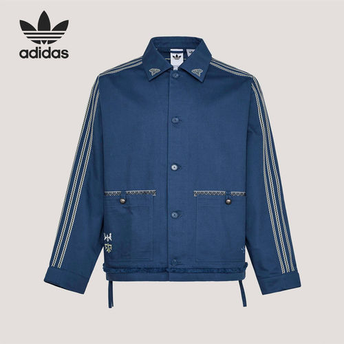 Adidas/阿迪达斯正品三叶草男士宽松翻领休闲时尚外套KW5674