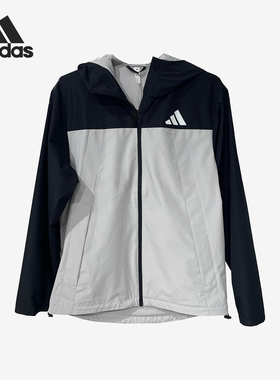 Adidas/阿迪达斯正品新款男女白藏青色休闲夹克外套IB7058