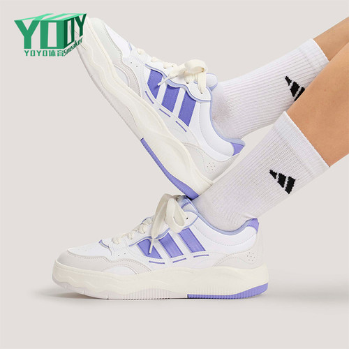 Adidas/阿迪达斯正品Lite Shuffle女士系带日常运动板鞋KH9026