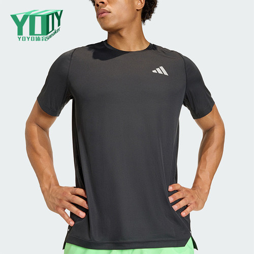 Adidas/阿迪达斯正品夏季男士休闲跑步运动短袖圆领短袖T恤JZ7761