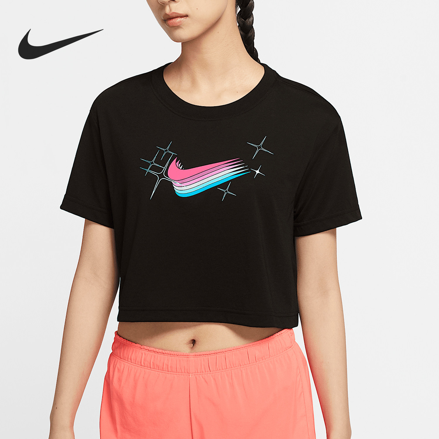 Nike/耐克正品夏季新款女士透气训练运动短袖T恤CW6714-010