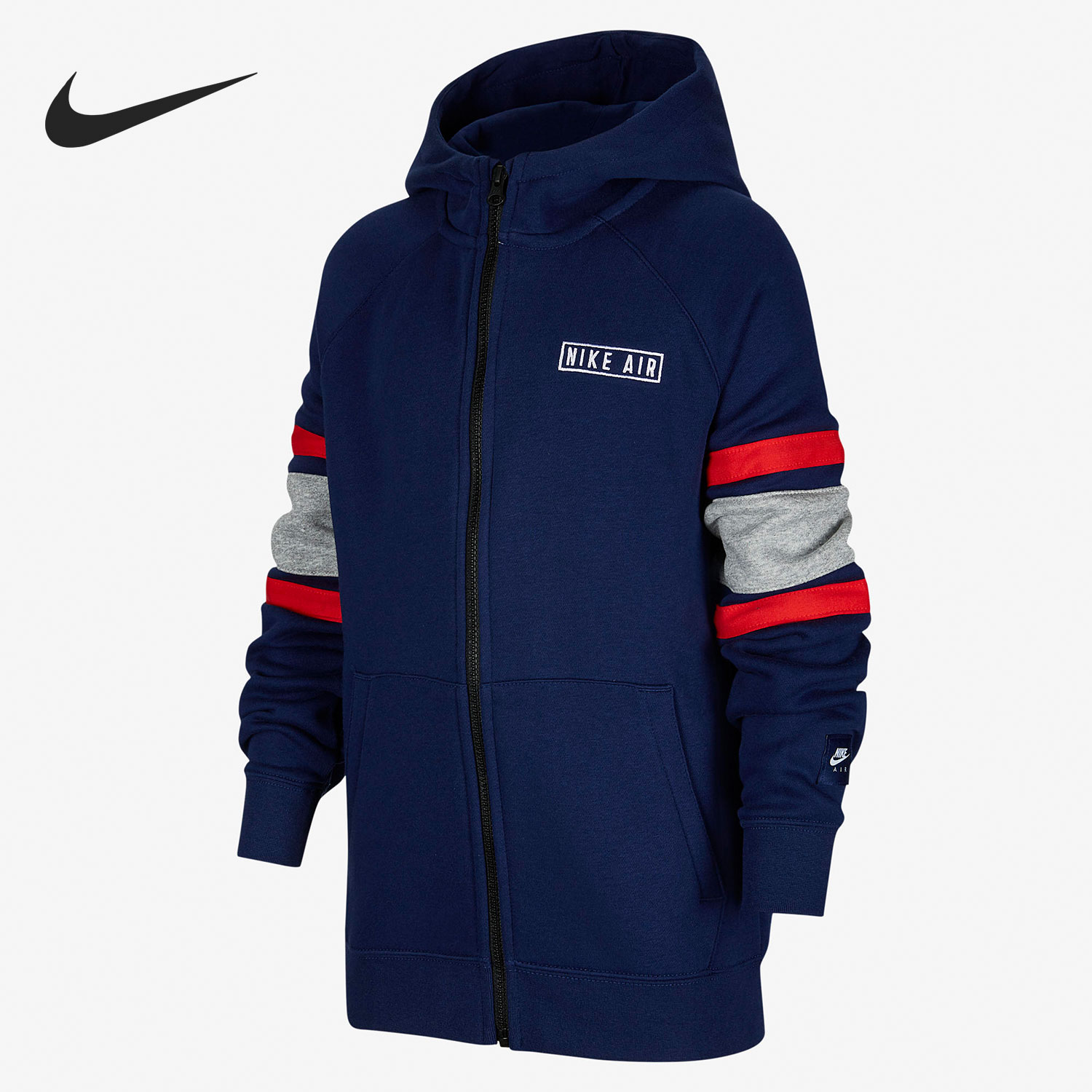 Nike/耐克正品新款大童针织连帽透气运动休闲夹克外套 CV9313-492