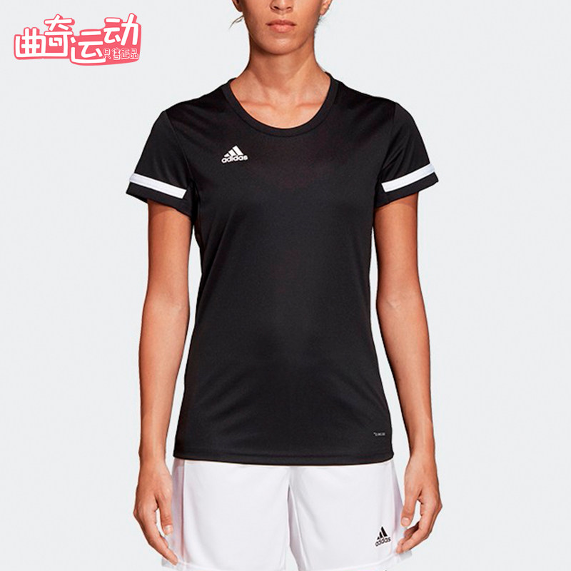 Adidas/阿迪达斯正品新款女黑白色训练经典跑步轻盈短袖T恤DW6886