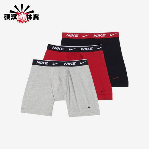 Nike/耐克正品时尚男士字母印花经典松紧腰平角内裤KE1107-012