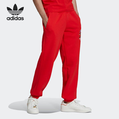 Adidas/阿迪达斯正品三叶草休闲男女时尚圣诞款束脚裤 HK7444