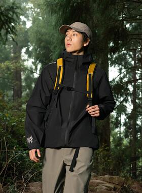 李宁正品CF溯万龙甲男女同款防暴风雨防风透湿单层冲锋衣AEMV005