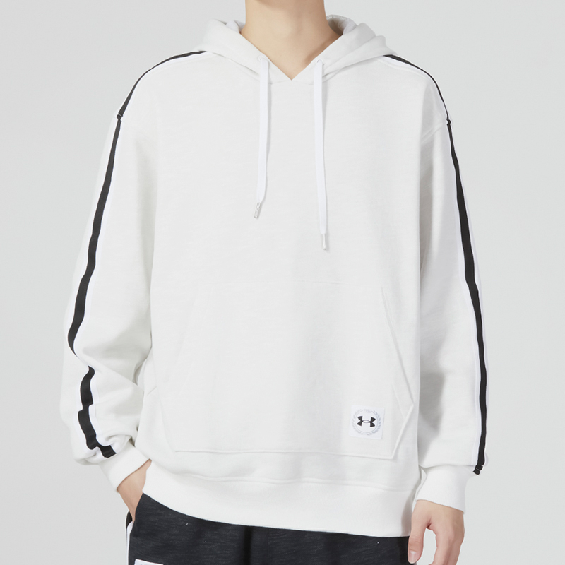 UA/安德玛正品新款男士连帽加绒保暖训练运动套头卫衣1373813-112