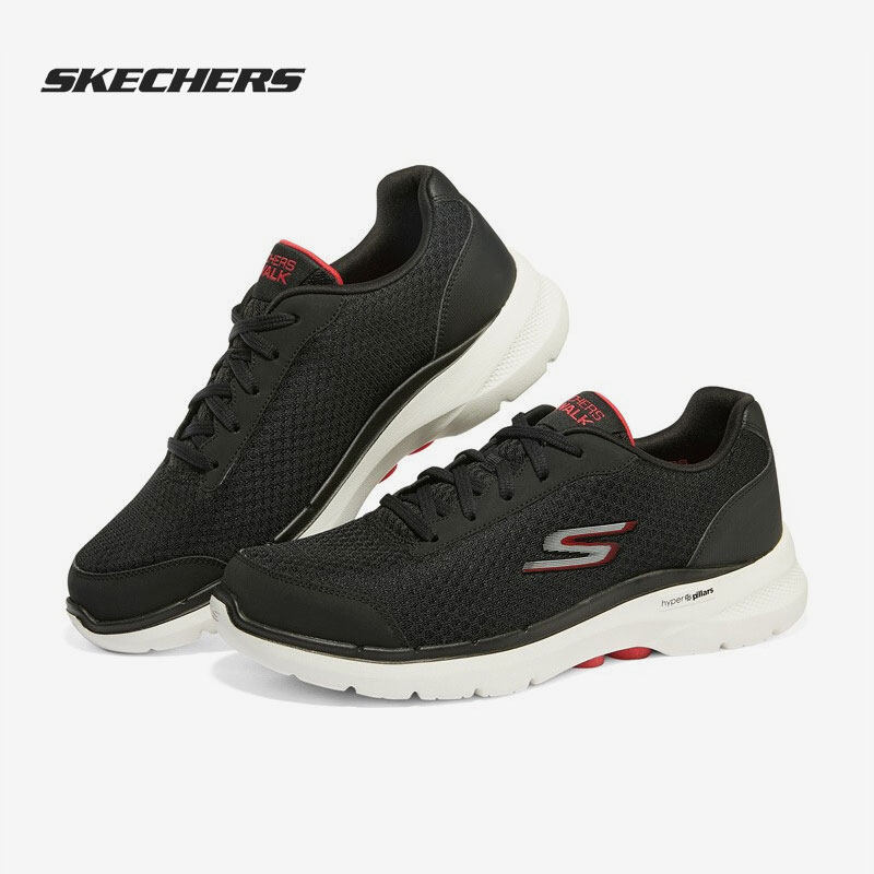 Skechers/斯凯奇正品新款舒适休闲透气健步男子网布运动鞋216268
