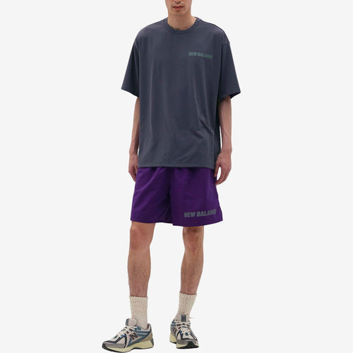 New Balance新百伦正品男款字母印花直筒短裤AMS45000-TPU