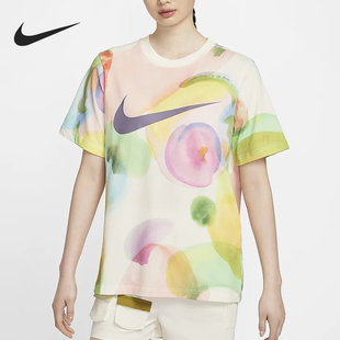 耐克正品 HF6178 2024新款 休闲透气印花短袖 133 女士时尚 Nike