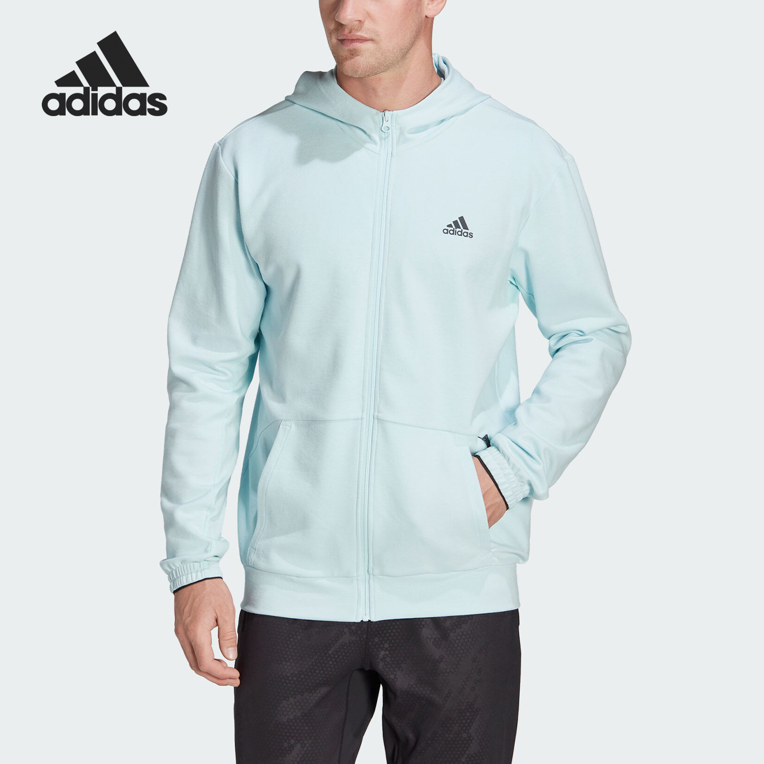 Adidas/阿迪达斯正品YO FZ HOOD 男士运动健身连帽外套HM8050