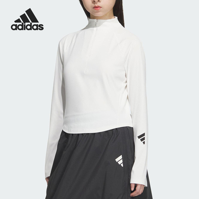Adidas/阿迪达斯正品2025夏季款女士修身简约运动长袖JM4277