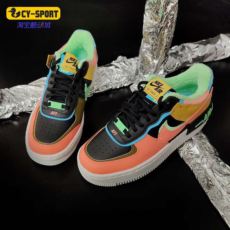 Nike/耐克正品冬季新款女子AF1空一号加绒运动休闲鞋CT1985