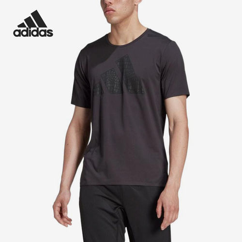 Adidas阿迪达斯正品FW22男款圆领印花图案套头短袖T恤HT3512