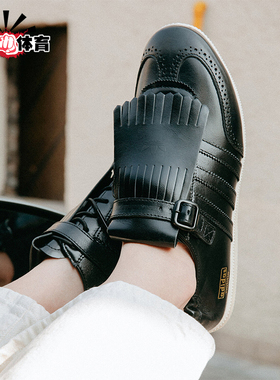Adidas/阿迪达斯正品三叶草新款男女黑色经典休闲运动鞋KH8305