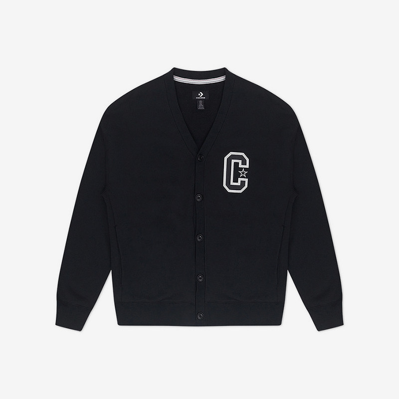 Converse/匡威正品新款男士V领开衫单排扣针织夹克10028003-A02