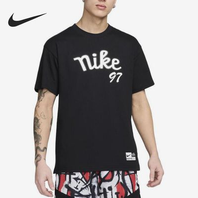 Nike/耐克正品Max90男士透气印花宽松休闲针织短袖FV8397-010