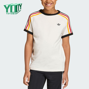 Adidas/阿迪达斯正品三叶草3STRIPEST-SHIRT经典短袖T恤KQ8369