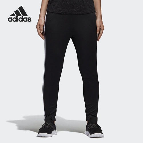 Adidas/阿迪达斯正品2025女士条纹针织透气收腿运动长裤BR5070