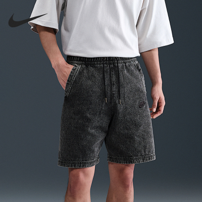 Nike/耐克正品Sportswear男士水洗牛仔透气短裤IF2858-010