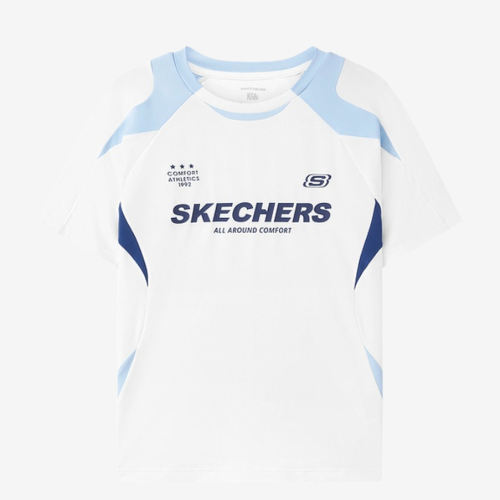 Skechers斯凯奇正品短袖儿童休闲舒适百搭时尚T恤L325B003-0019