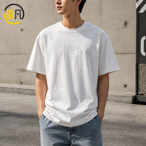 Nike/耐克正品JORDAN男士透气运动休闲简约短袖T恤DX5783-100